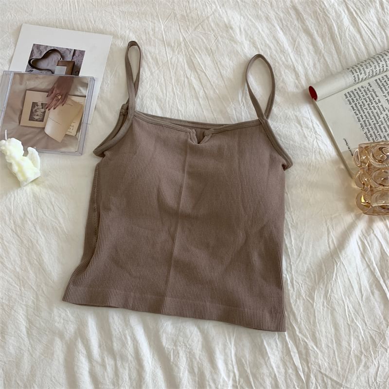 Cropped Sleeveless Camisole Top