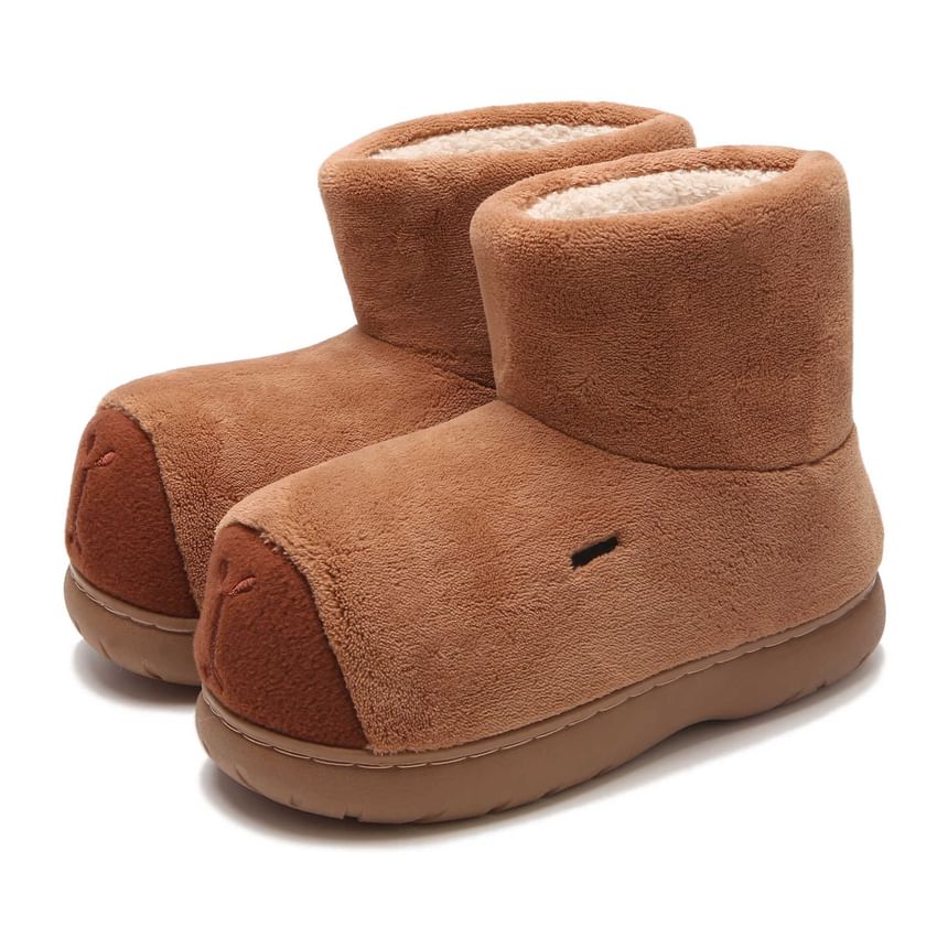 Platform Capybara Fleece-Lined Short Snow Boots