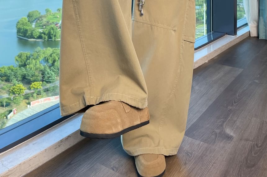 High Rise Plain Baggy Cargo Pants (Various Designs)
