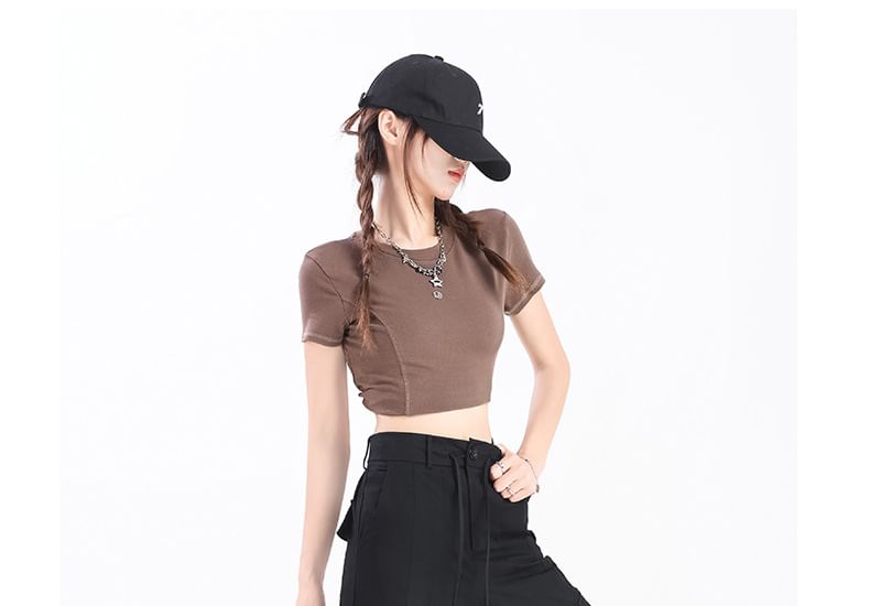 High Rise Plain Wide Leg Cargo Pants