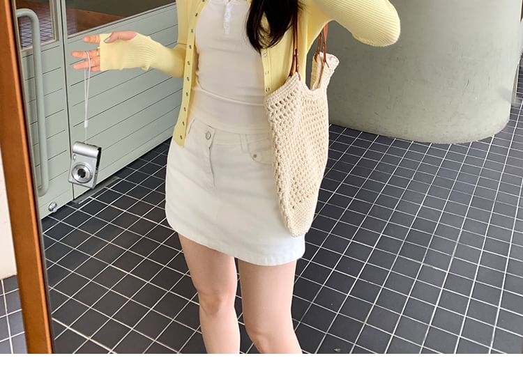 Classic Button-Front Knit Cardigan