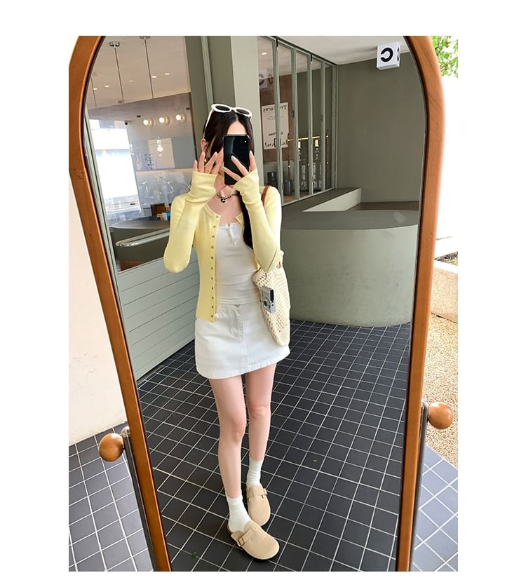 Classic Button-Front Knit Cardigan