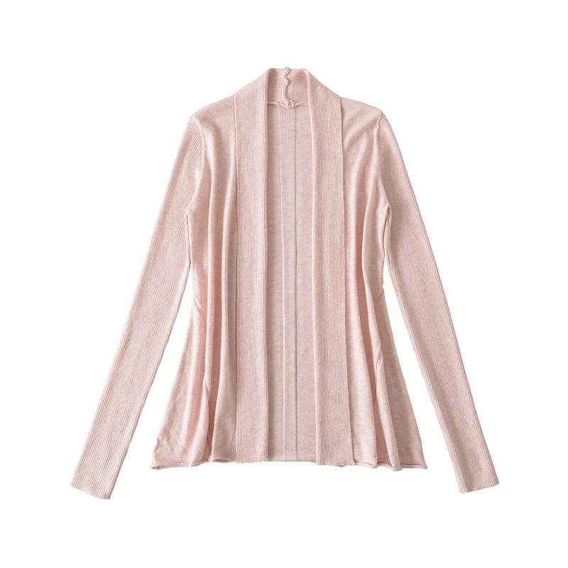 Open-Front Classic Knit Cardigan
