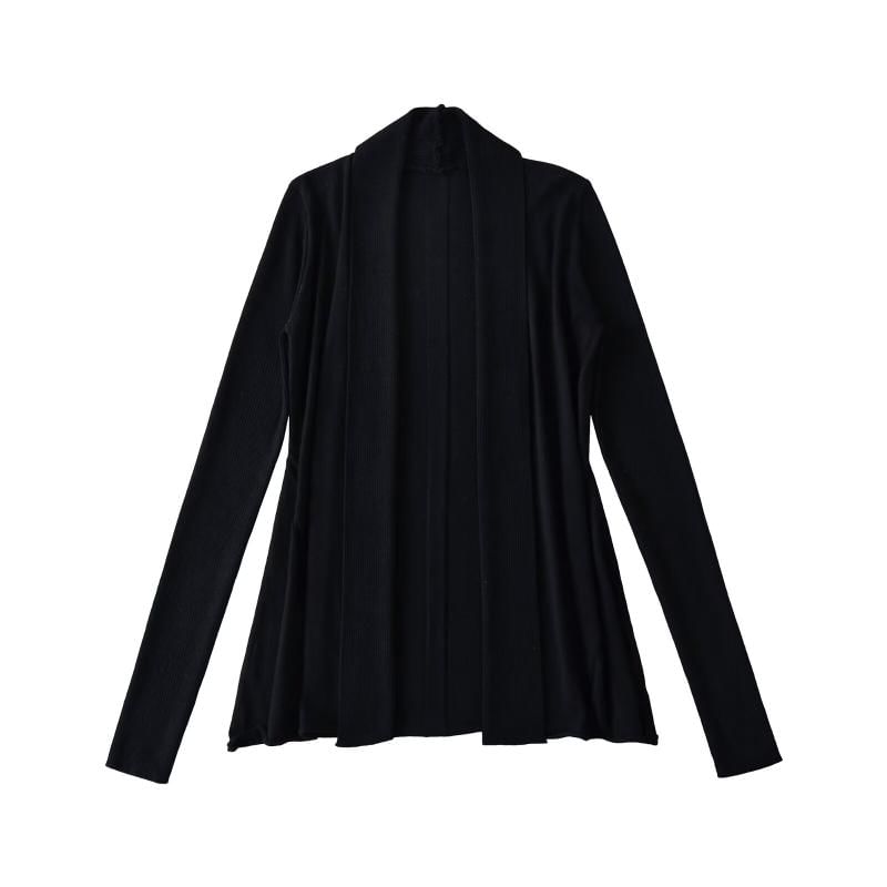 Open-Front Classic Knit Cardigan