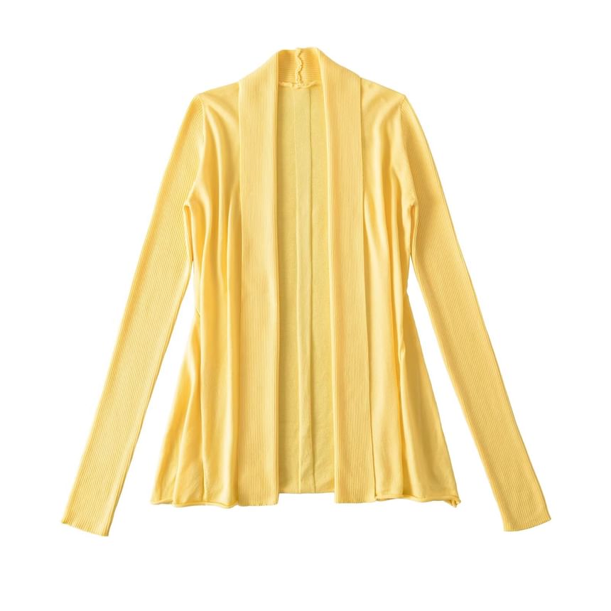 Open-Front Classic Knit Cardigan