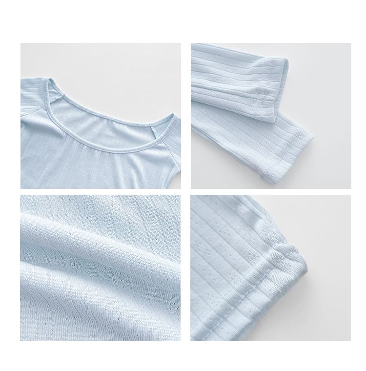 Cropped Off-Shoulder Long Sleeve Casual Tee