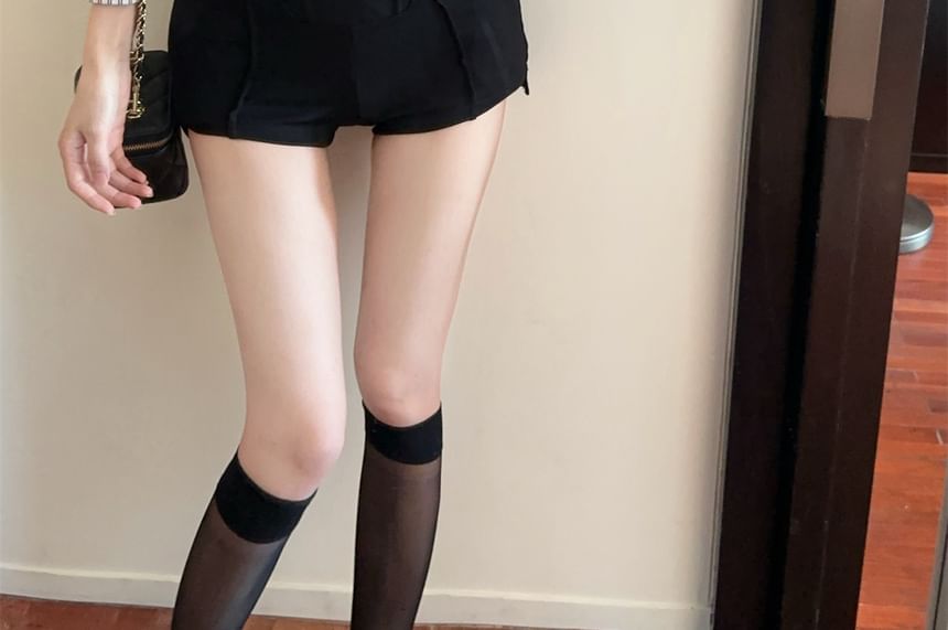 Striped Slim-Fit Long-Sleeve Shirt or High-Waist Shorts