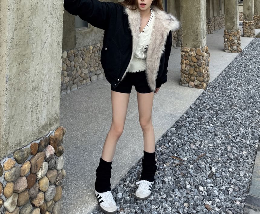 Fleece-Lined Hooded Zip Jacket