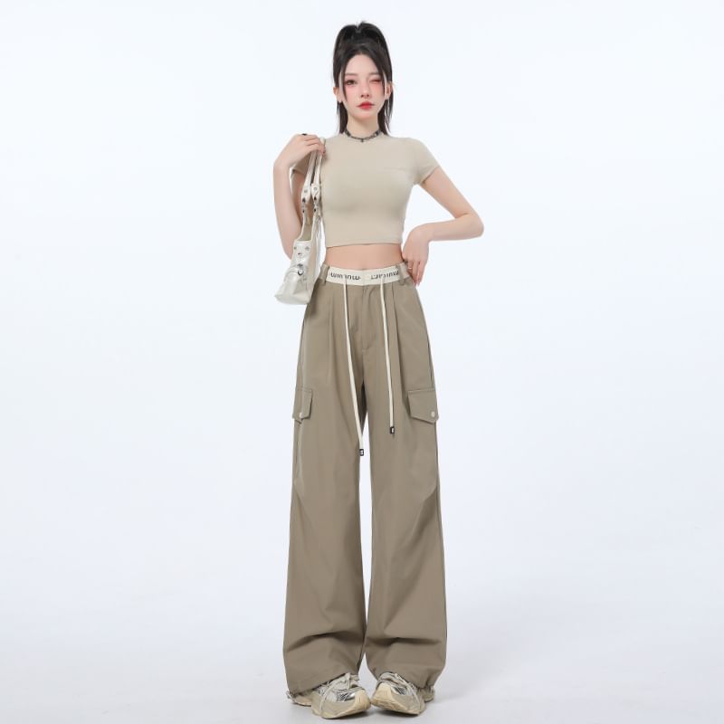 High Rise Wide Leg Cargo Pants (Various Designs)