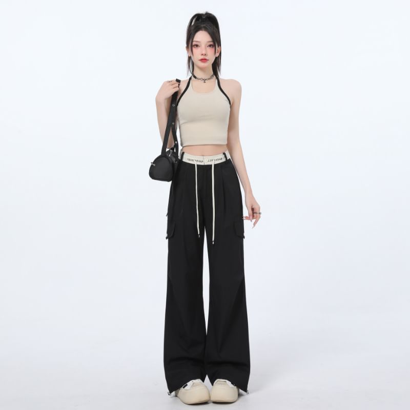High Rise Wide Leg Cargo Pants (Various Designs)