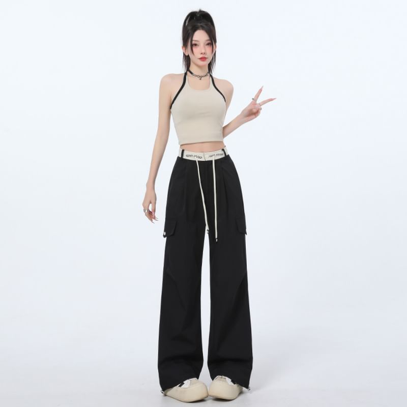 High Rise Wide Leg Cargo Pants (Various Designs)