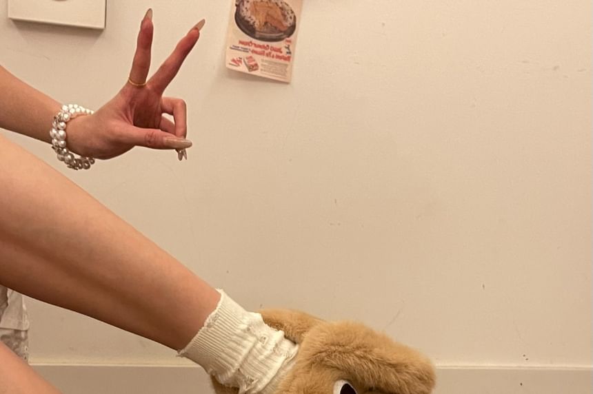 Furry Dog Ankle Snow Boots