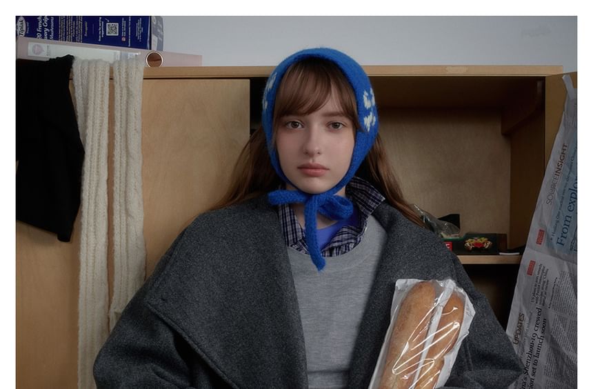 Lapel Wool Coat with Sash