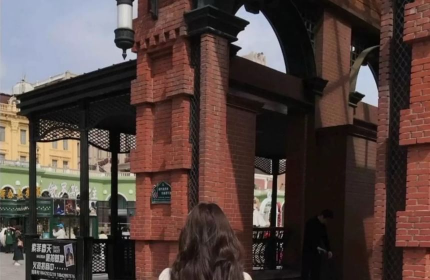 Long Sleeve Collared Plain Bow Ruffle Panel Lace Blouse / V-Neck Plaid Button Vest / High Waist Lace Trim Mini A-Line Skirt / Set