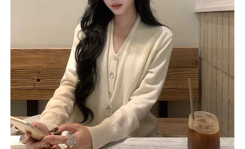 V-Neck Mock Two Piece Cardigan