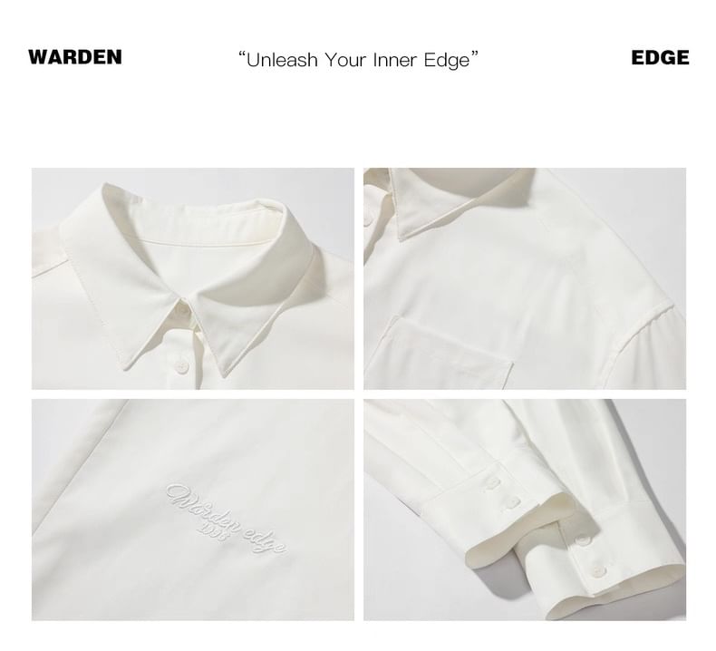 Peak Lapel Pinstriped Double Breasted Blazer / High Waist Wide Leg Dress Pants / Long Sleeve Collared Plain Shirt