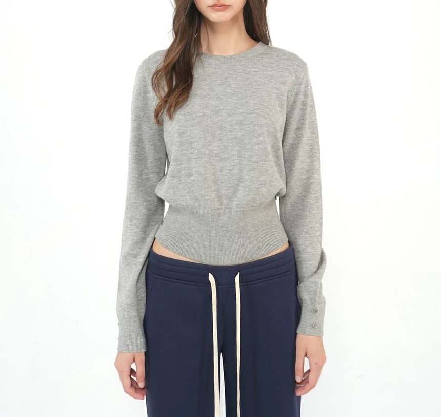 Crew Neck Plain Sweater