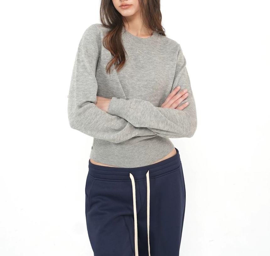 Crew Neck Plain Sweater