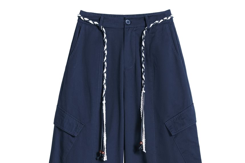 High Waist Plain Barel Leg Baggy Cargo Pants (Various Designs)