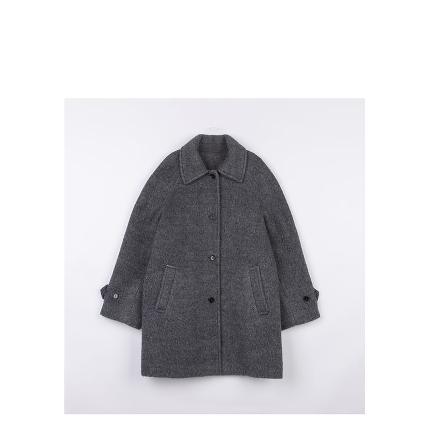 Woolen Half Mac Coat (Gray)