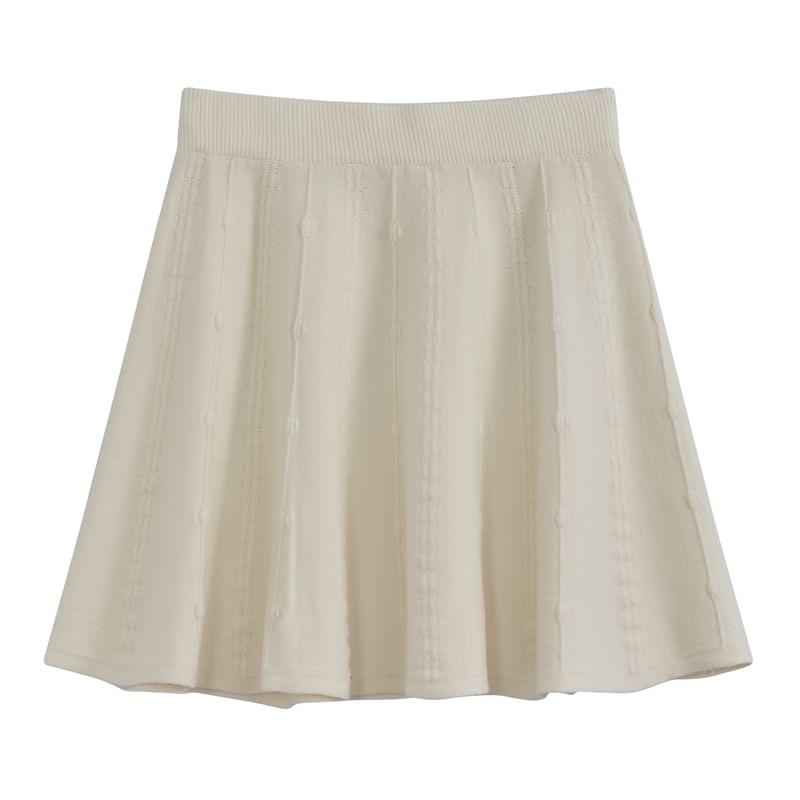 High Waist Knit A-Line Skirt Various Designs