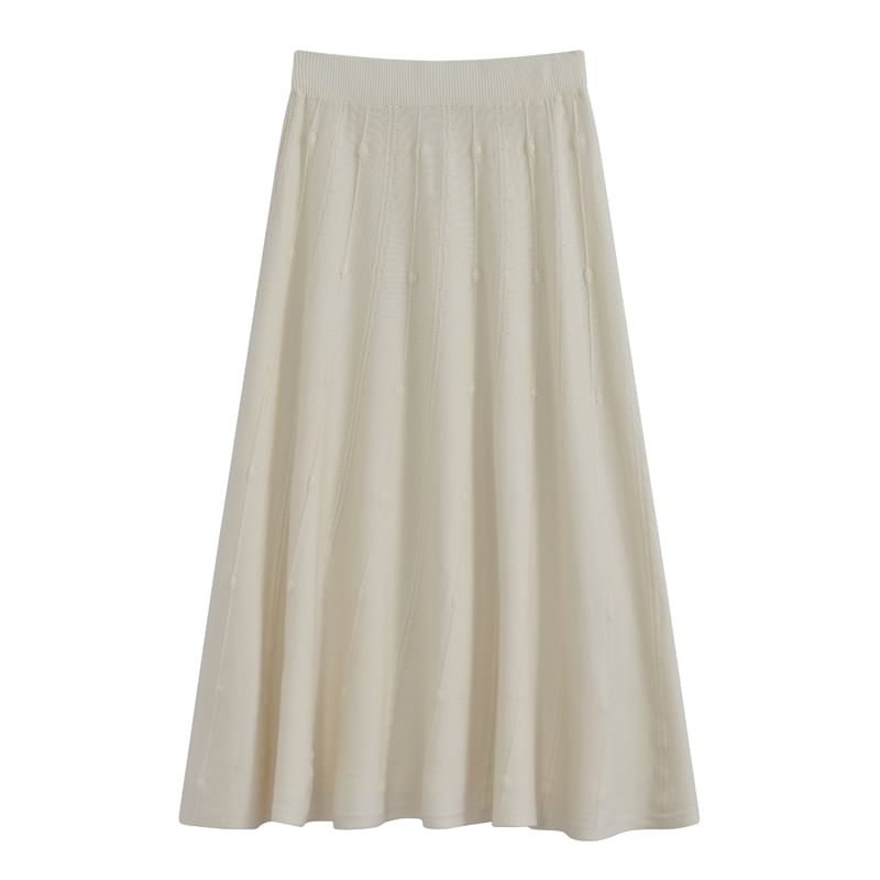 High Waist Knit A-Line Skirt Various Designs