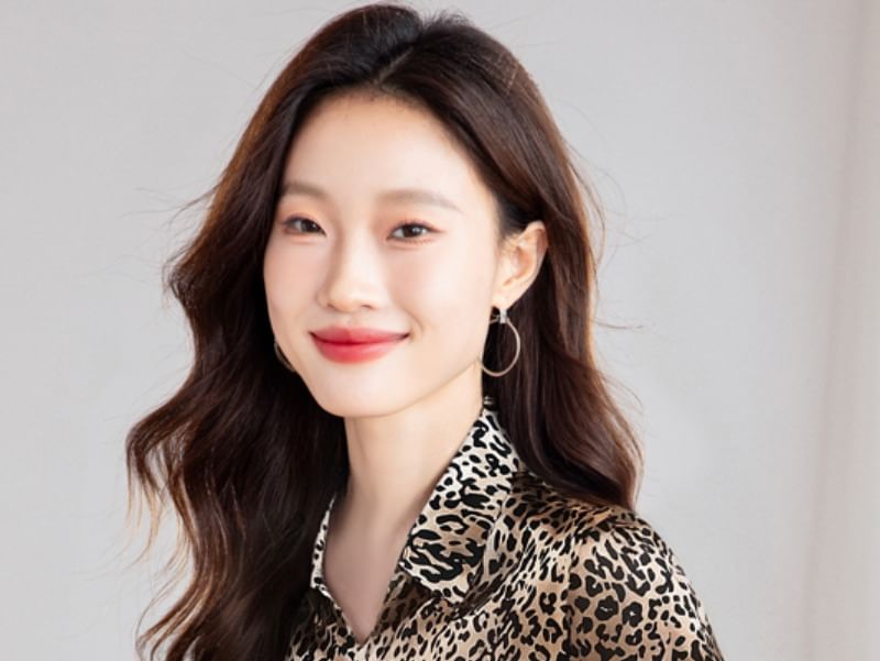 Leopard Print Button-Up Collared Blouse with Long Sleeves