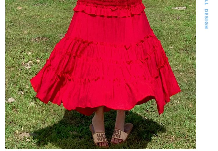 Halter Neck Plain Maxi A-Line Dress