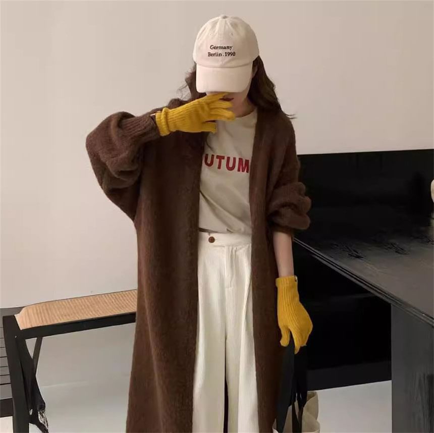 Plain Long Cardigan