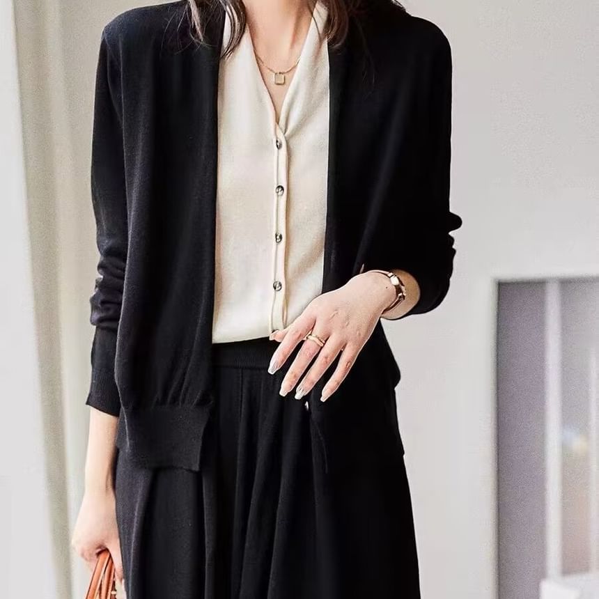 Knit Top and Maxi A-Line Skirt Set Long-Sleeve