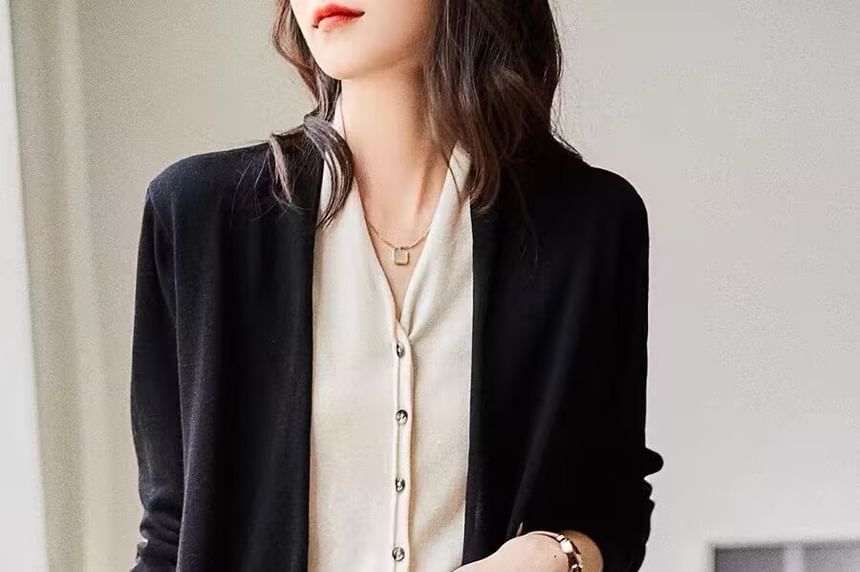 Knit Top and Maxi A-Line Skirt Set Long-Sleeve
