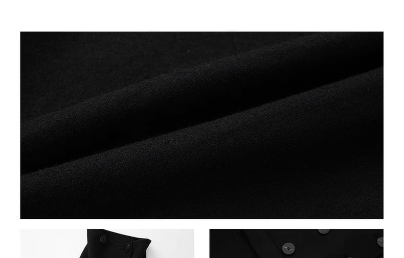 Turtleneck Belted Double-Breasted Jacket