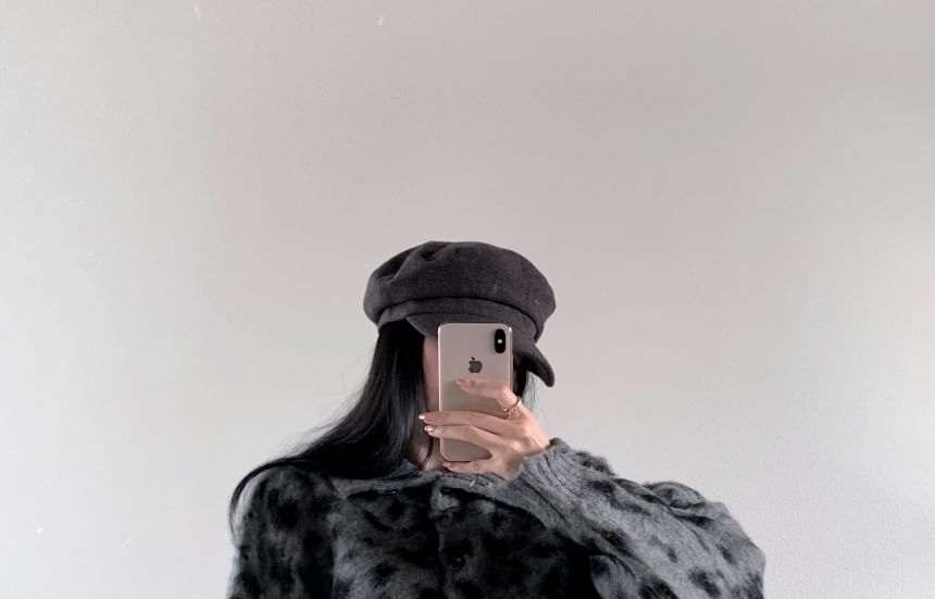 Collar Leopard Print Cardigan and High Rise Mini Pencil Knit Skirt Set