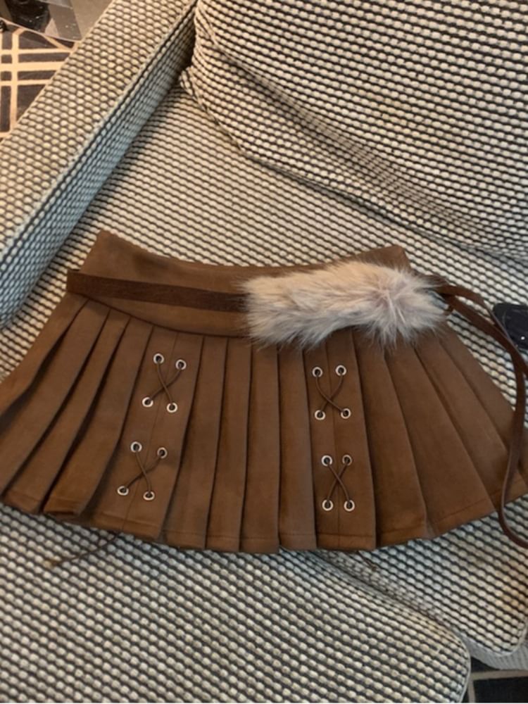 High Rise Mini Pleated Skirt