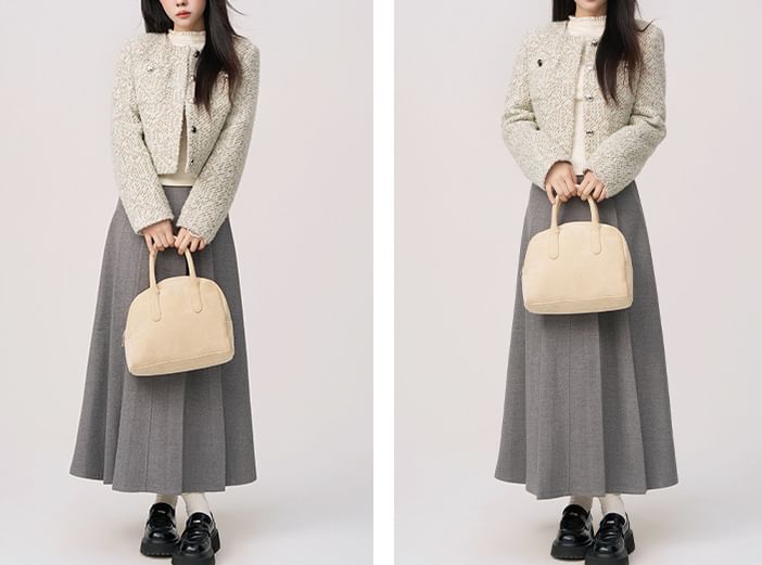 Button-Up Tweed Jacket