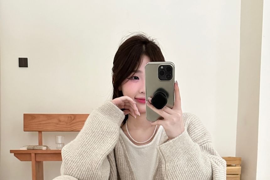 Two-Tone Crew Neck Sweater and High Waist Wide Leg Knit Pants Set