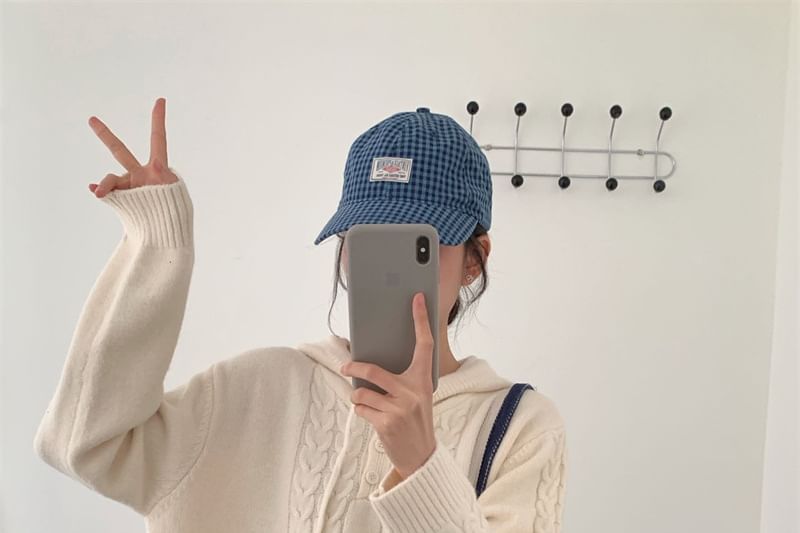 Drawstring Cable Knit Hoodie