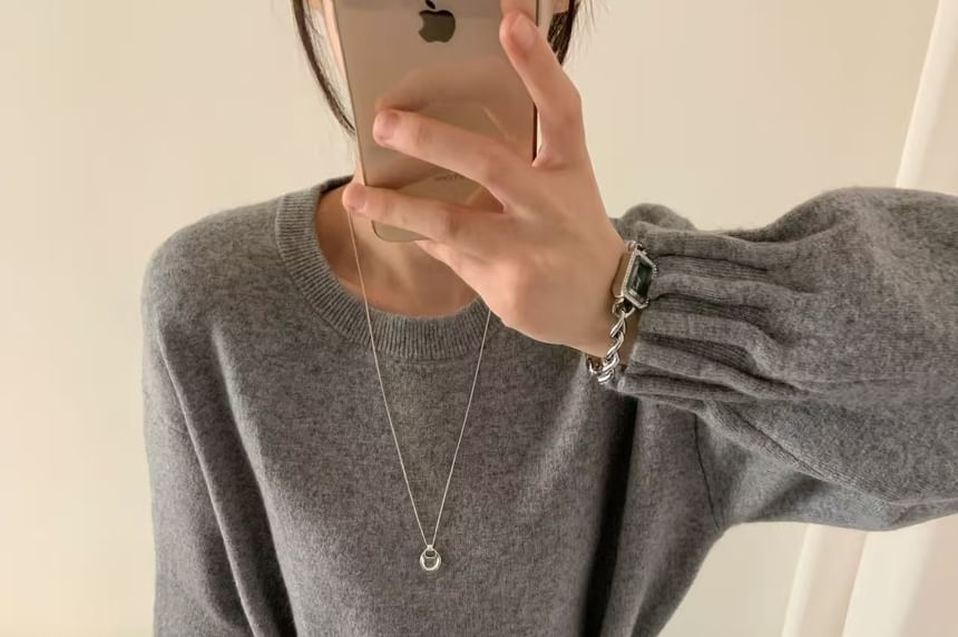 Oversized Crew Neck Pullover Sweater