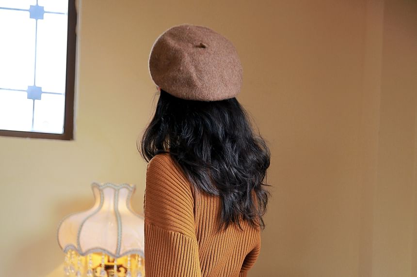 Mock Neck Plain Ribbed Sweater & High Rise Plaid Midi A-Line Skirt Set
