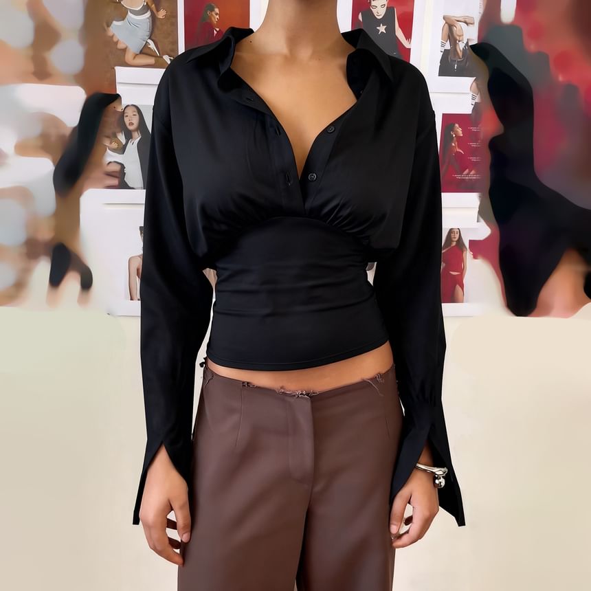 Slim-Fit Overhead Pullover Long Sleeve Shirt