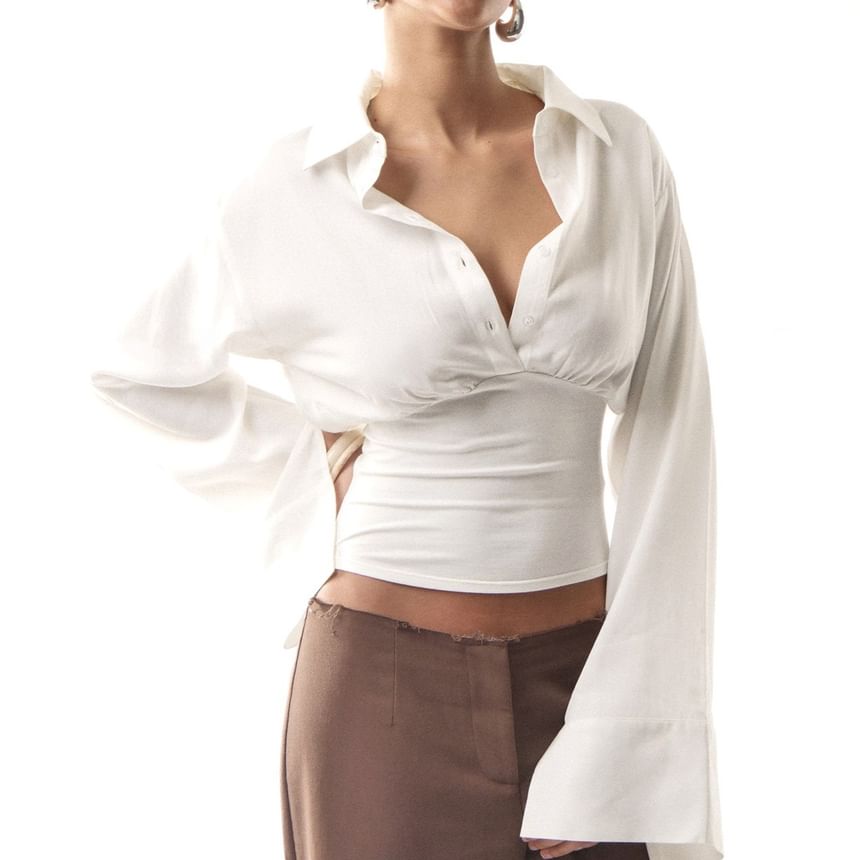Slim-Fit Overhead Pullover Long Sleeve Shirt