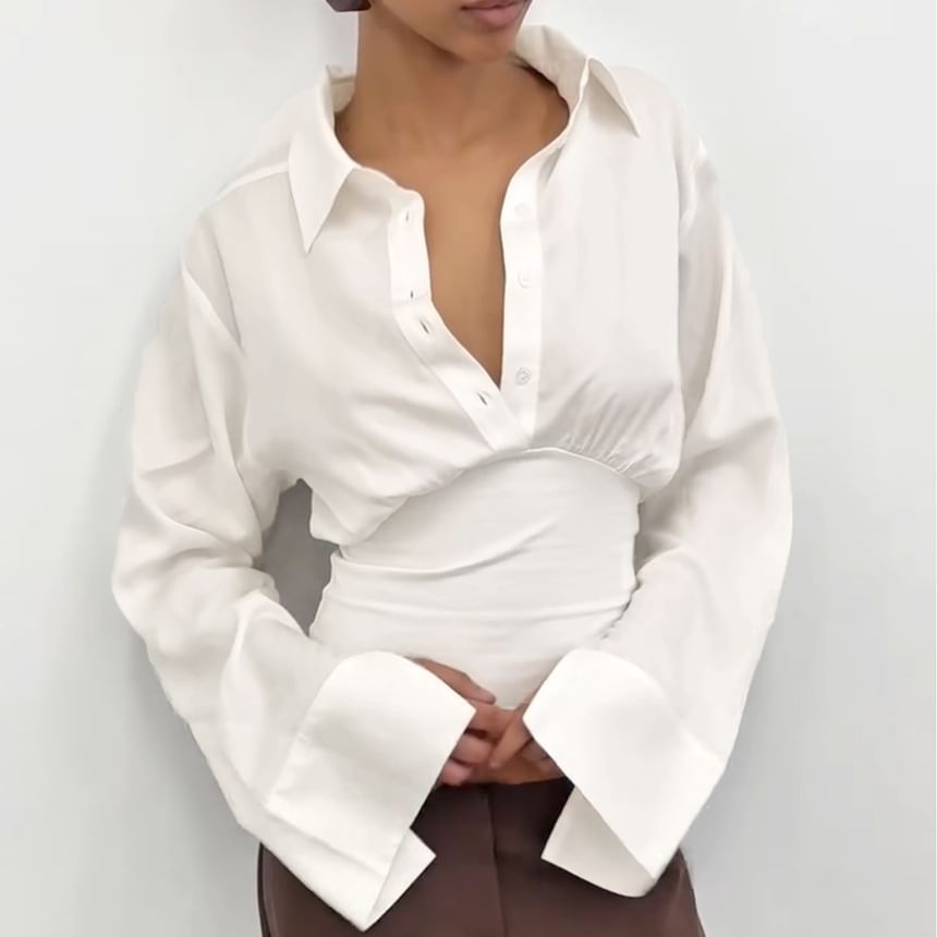 Slim-Fit Overhead Pullover Long Sleeve Shirt