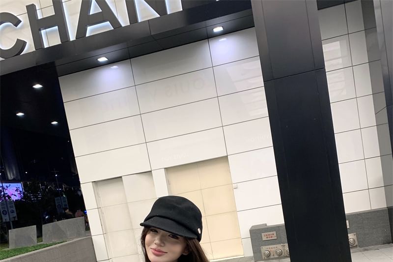 Hooded Tweed Zip Jacket