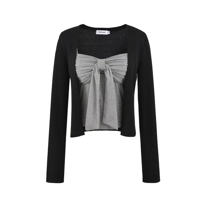 Two-Piece Set: Knit Cardigan with Matching Camisole