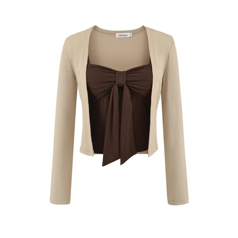 Two-Piece Set: Knit Cardigan with Matching Camisole