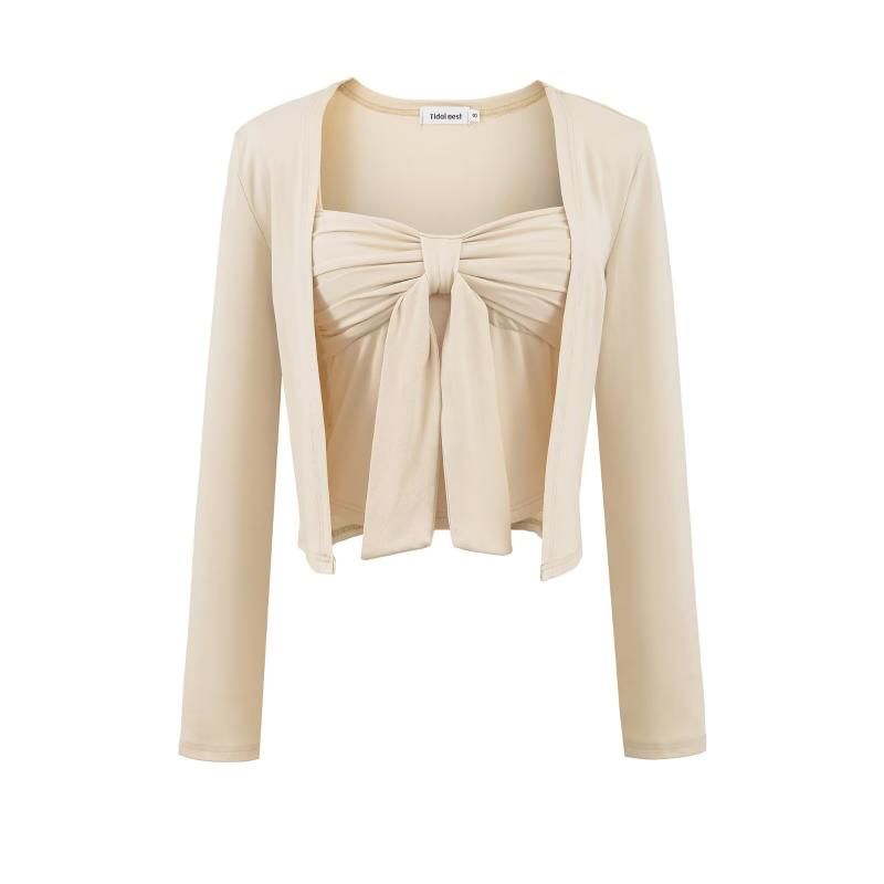 Two-Piece Set: Knit Cardigan with Matching Camisole