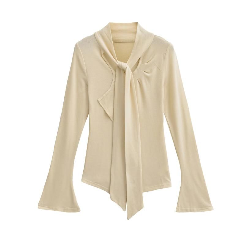 Asymmetrical Cutout Top with Long Sleeves