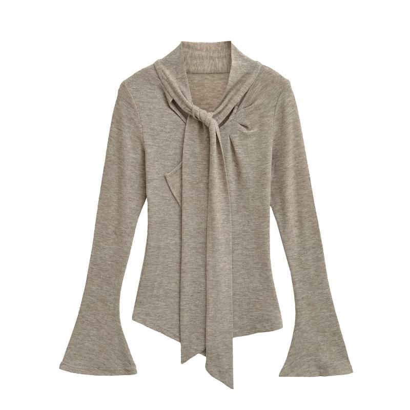 Asymmetrical Cutout Top with Long Sleeves