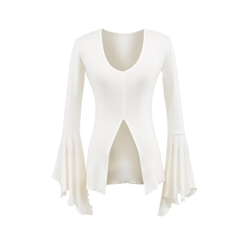 V-Neck Long Sleeve Basic Top