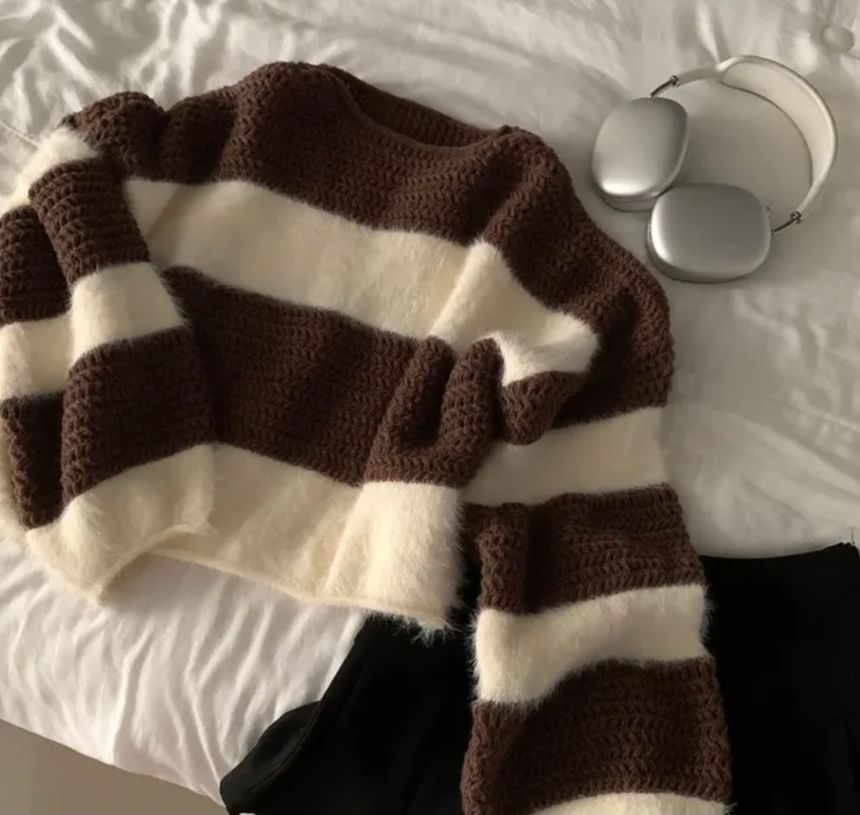 Striped Bateau Neck Jumper